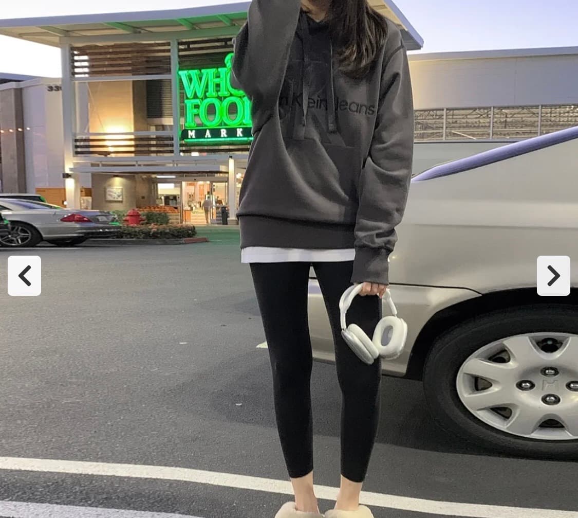 캘빈클라인 남녀공용 빅 CK 레터링 로고 딥차콜 프렌치테리 후드티 상품이미지3