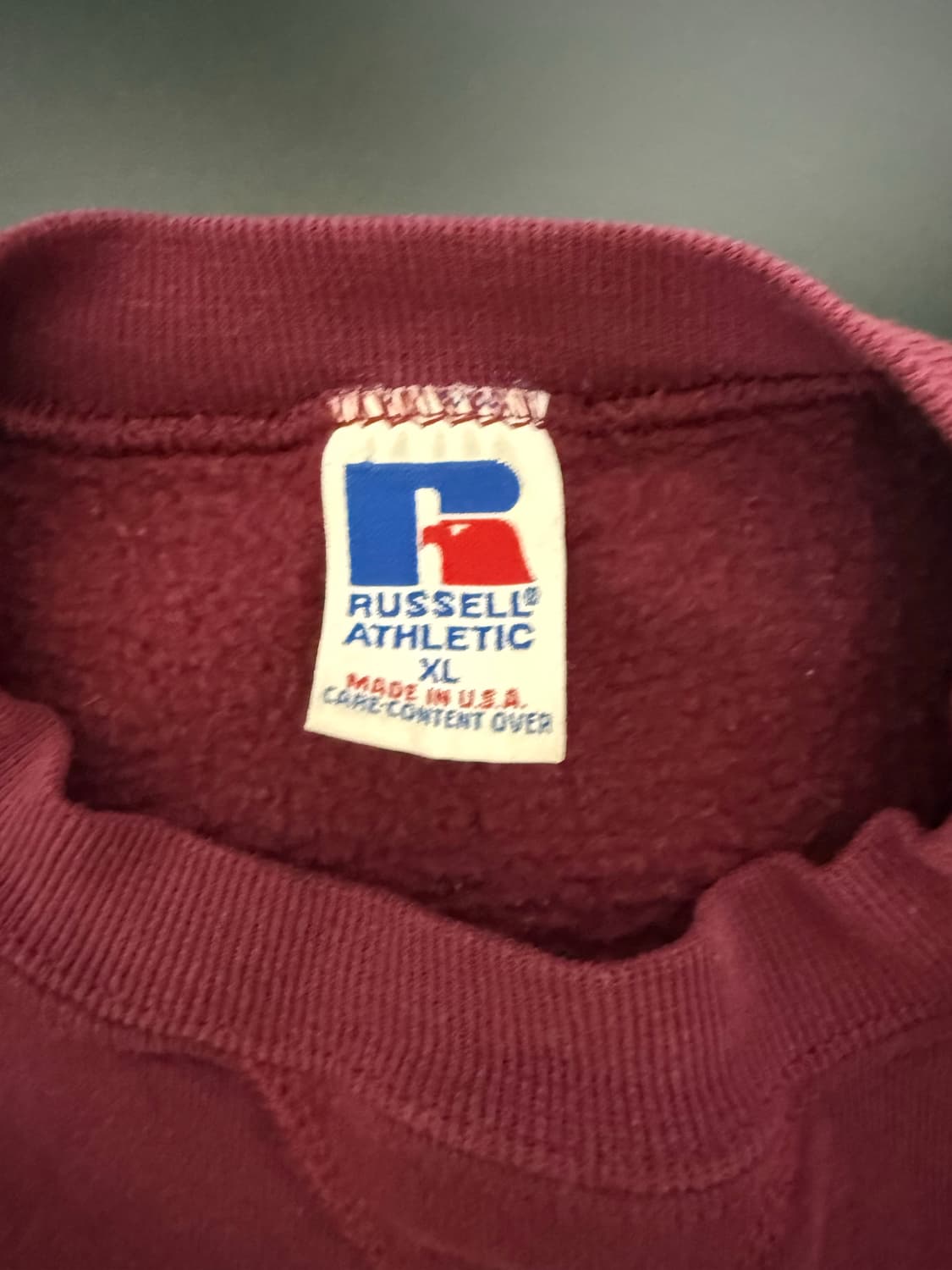 90s 러셀 맨투맨 버건디 xl 상품이미지2