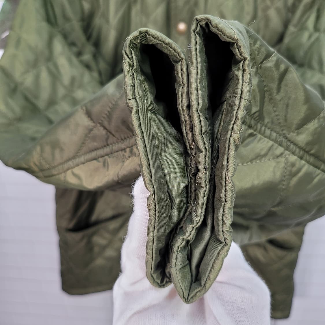 바버 MQU1324OL51 퀼팅 재킷 자켓 올리브색 L사이즈 상품이미지6
