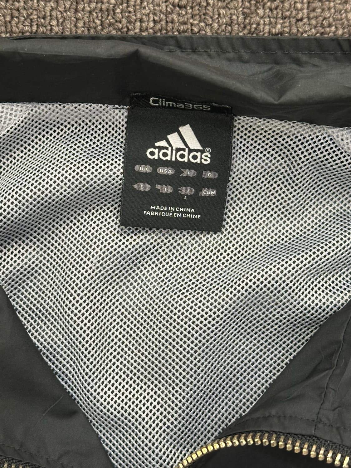 L)Adidas 빈티지 블랙 윈드브레이커 상품이미지4