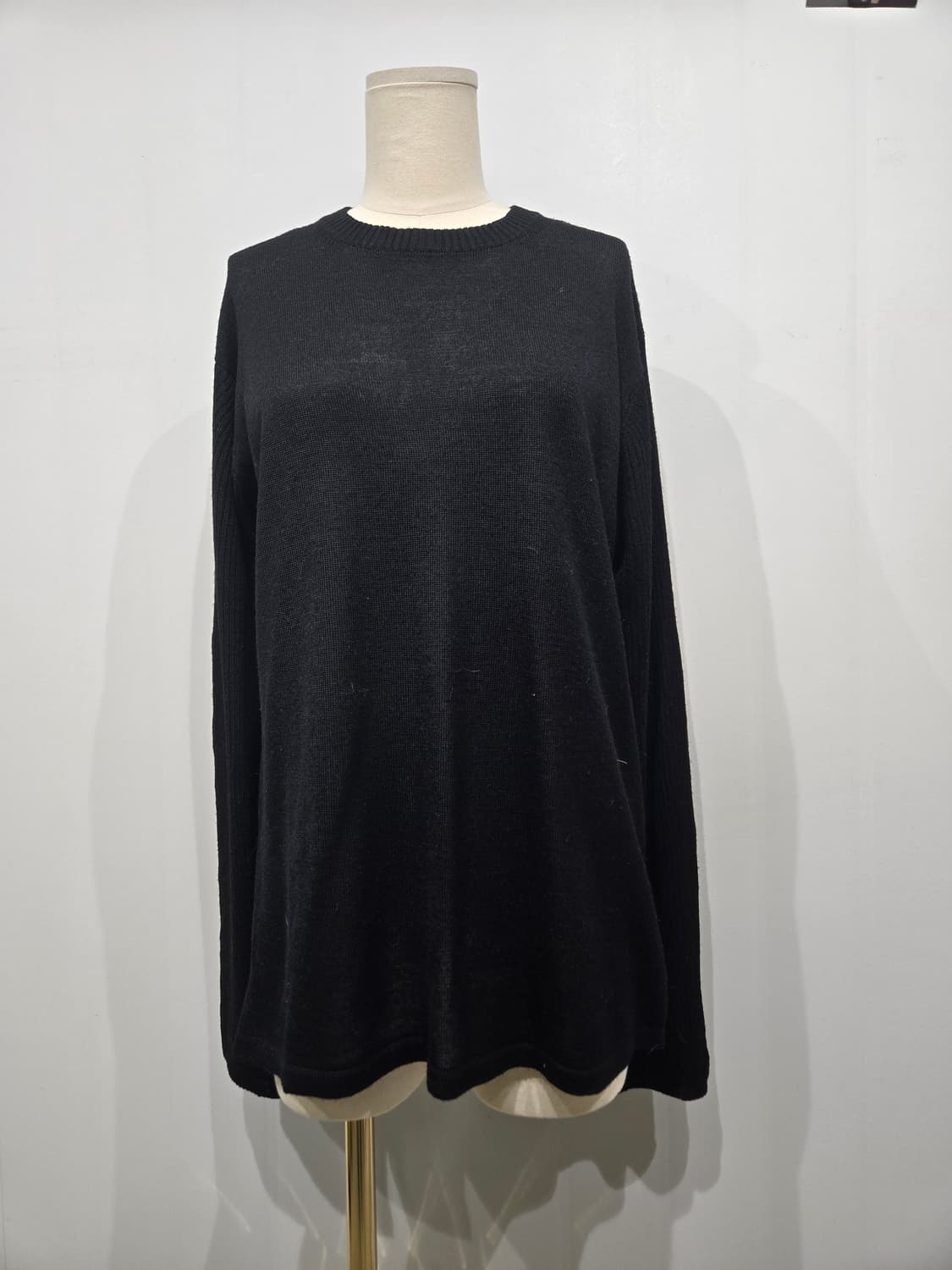 요지 야마모토 블랙 기본 니트 긴팔 FREE 상품이미지1