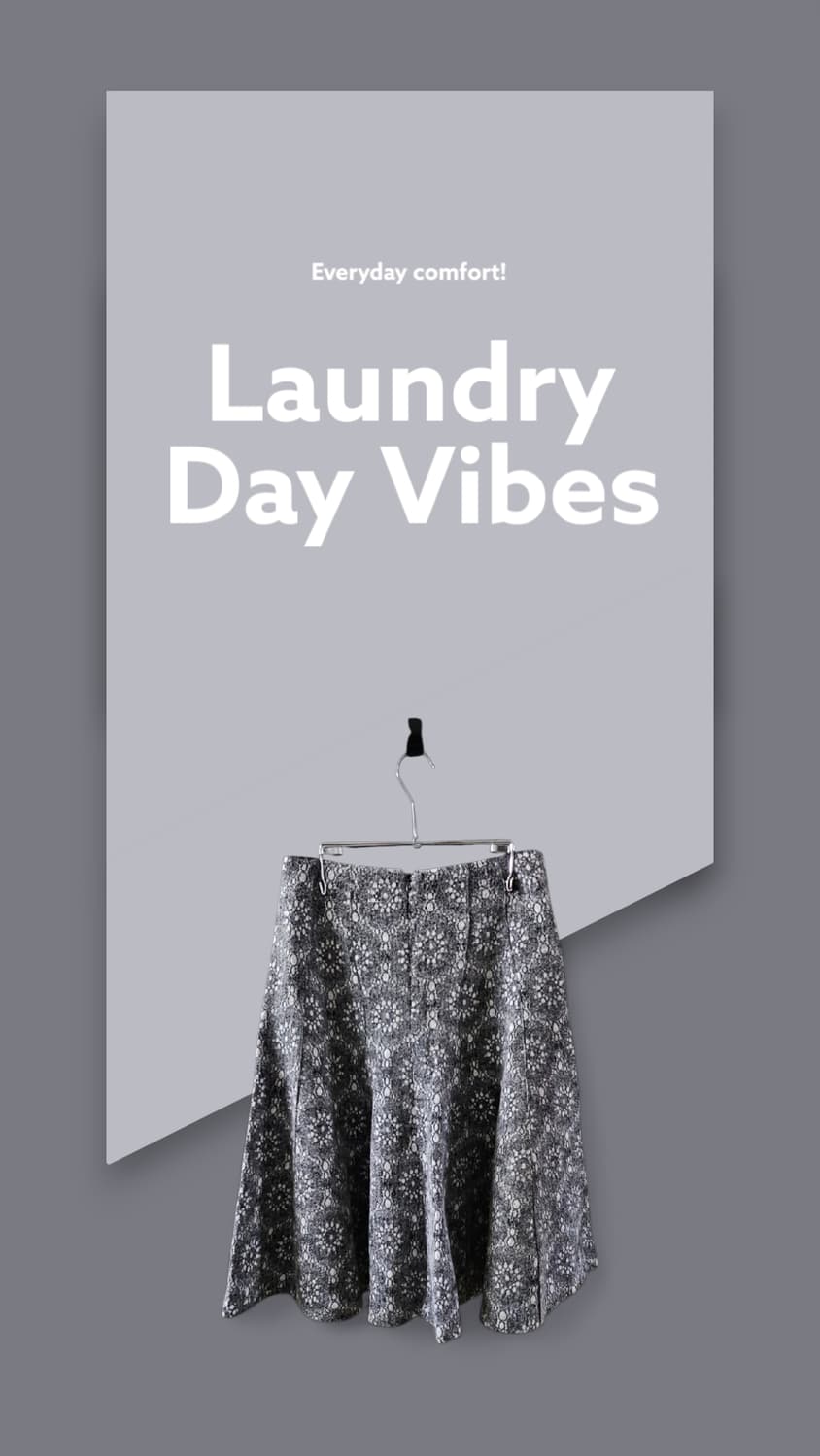 올리브 데 올리브 그레이 플라워 레이스 플레어 미디 스커트 55 상품이미지9