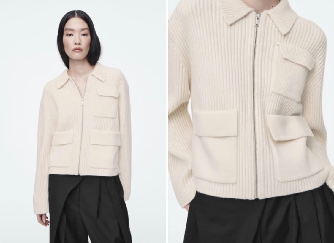 코스 cos 리브드 울 유틸리티 재킷  상품이미지1