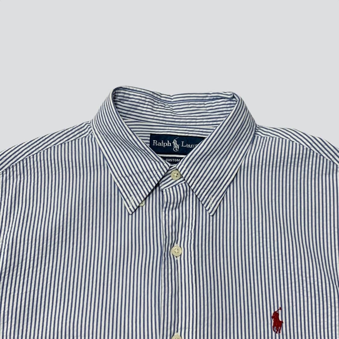 폴로 스트라이프 씨어써커 반팔 셔츠 남방 상품이미지2