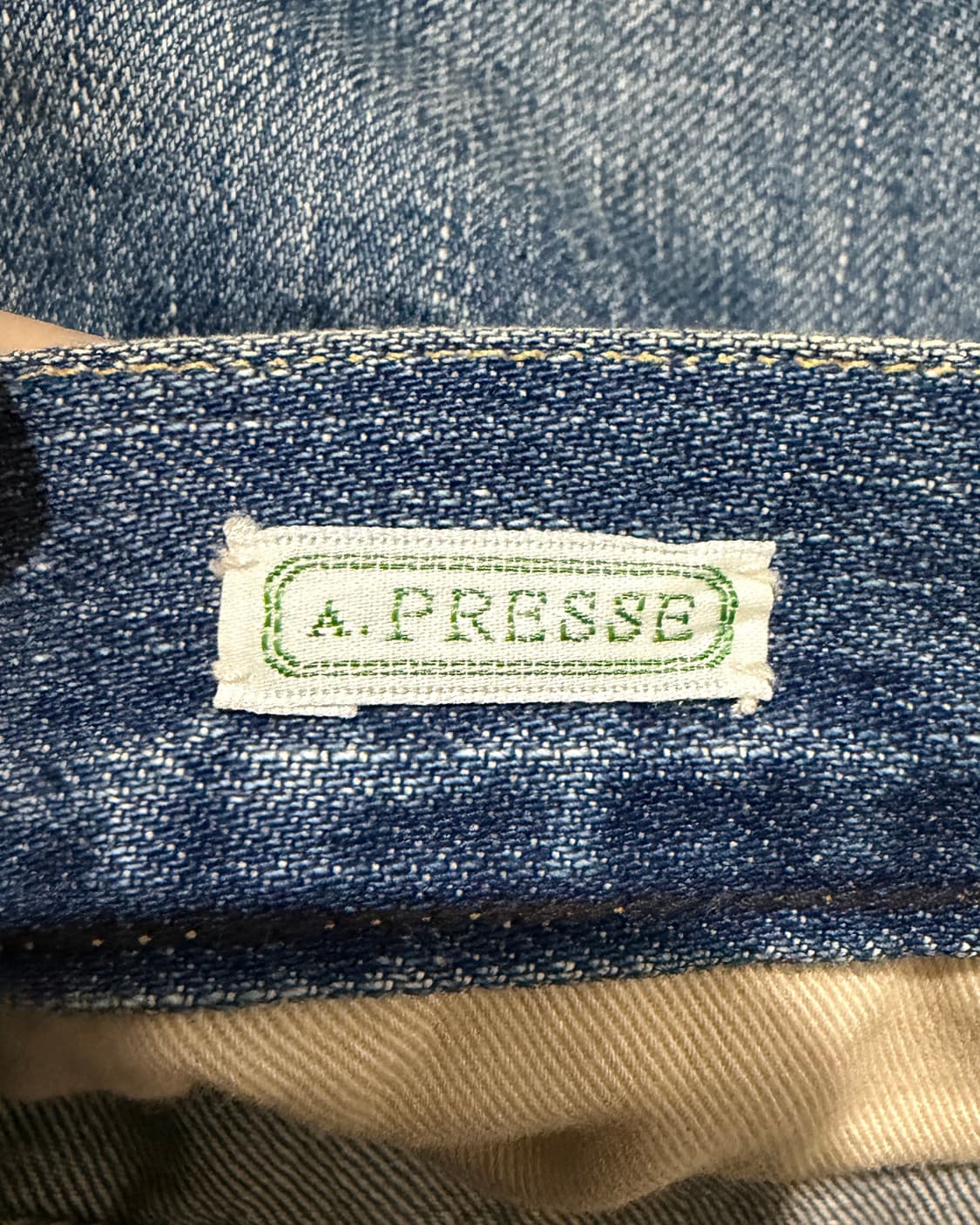 [34] 아프레쎄 no.22 워시드 와이드 데님 팬츠 인디고 상품이미지5