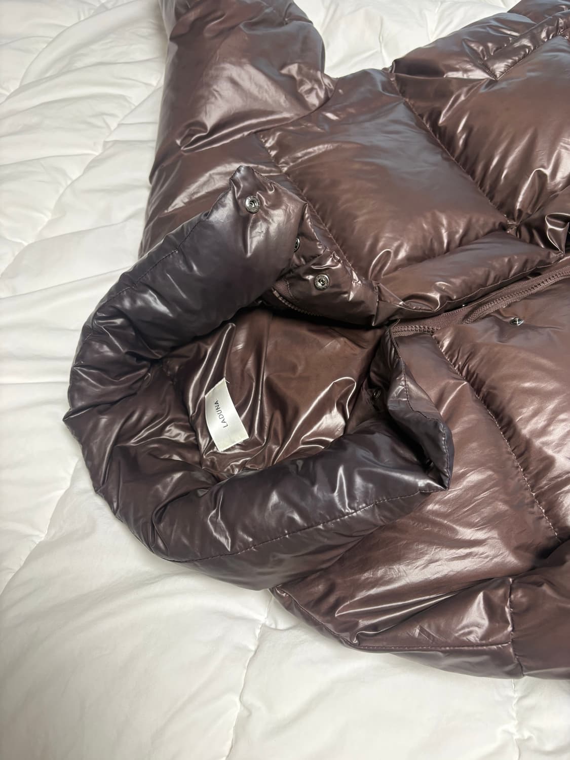 LA DUNA 브라운 덕 패딩 M 라두나패딩 상품이미지9