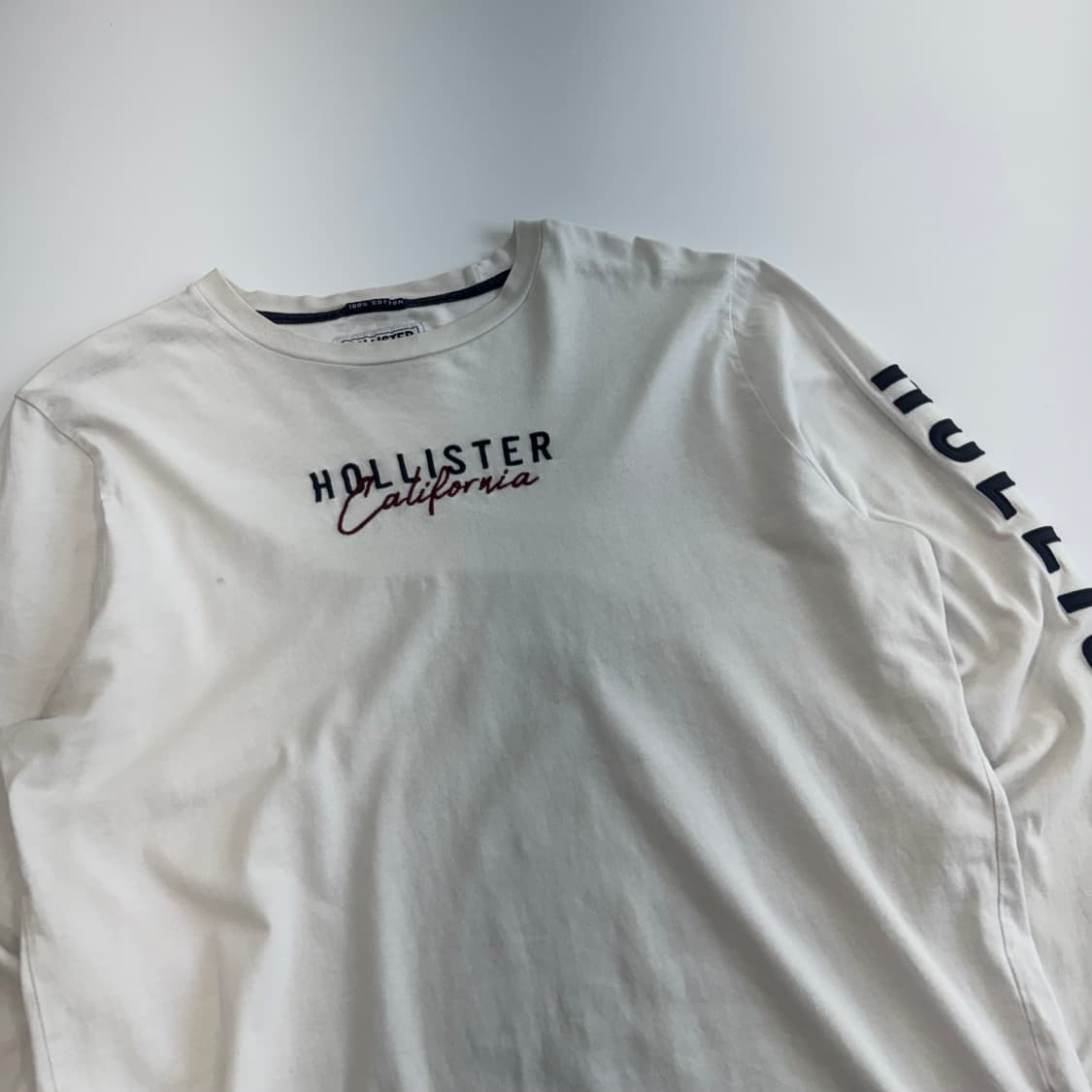 Hollister 홀리스터 사이드로고 화이트 롱슬리브 상품이미지4