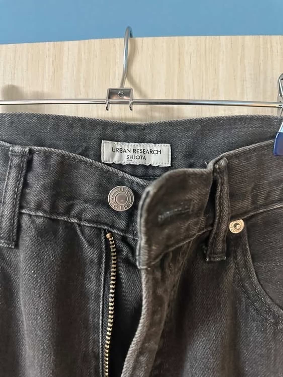 시오타 어반리서치 별주 수피마 데님 스트레이트 팬츠 흑청 28 상품이미지2