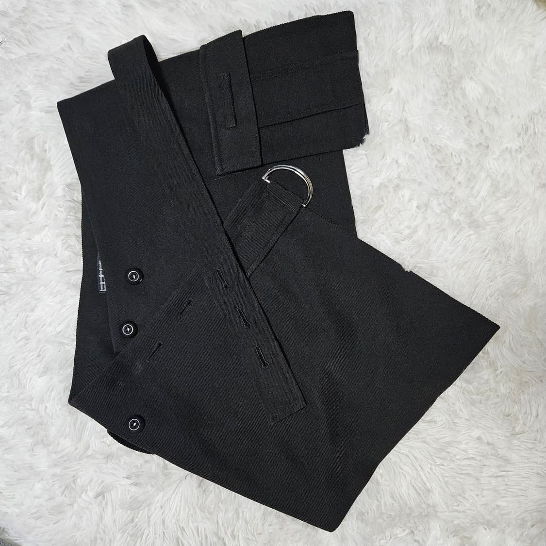 보헤미안서울 OUT-POCKET WRAP SKIRT, BLACK 상품이미지10