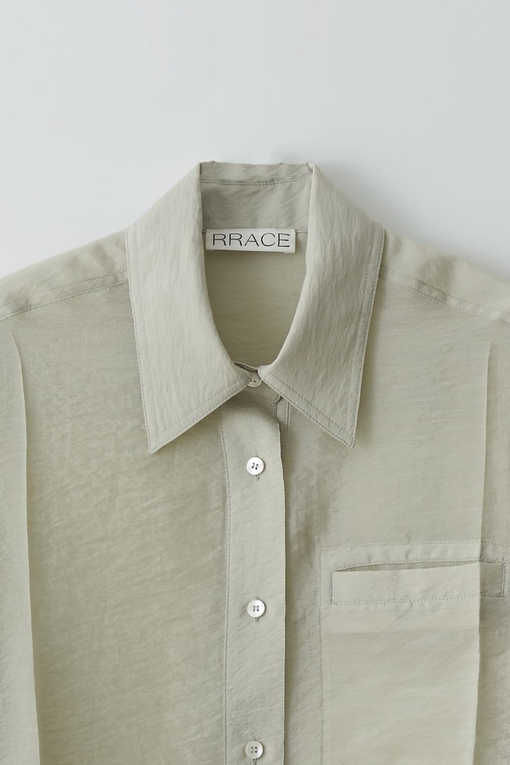 레이스 See-Through Pocket Shirt_Light Khaki 상품이미지7