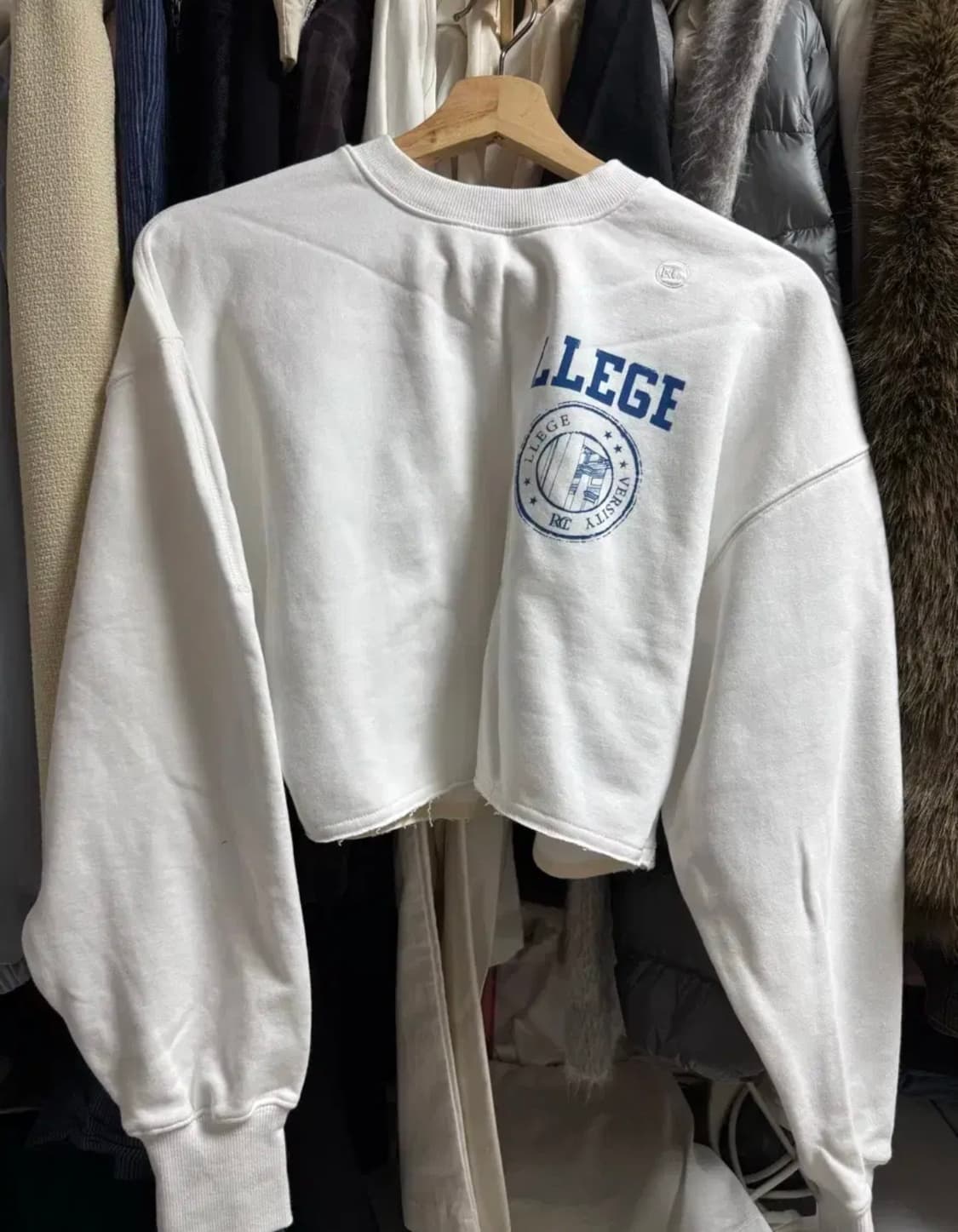 렉토 크롭맨투맨 새상품 상품이미지1