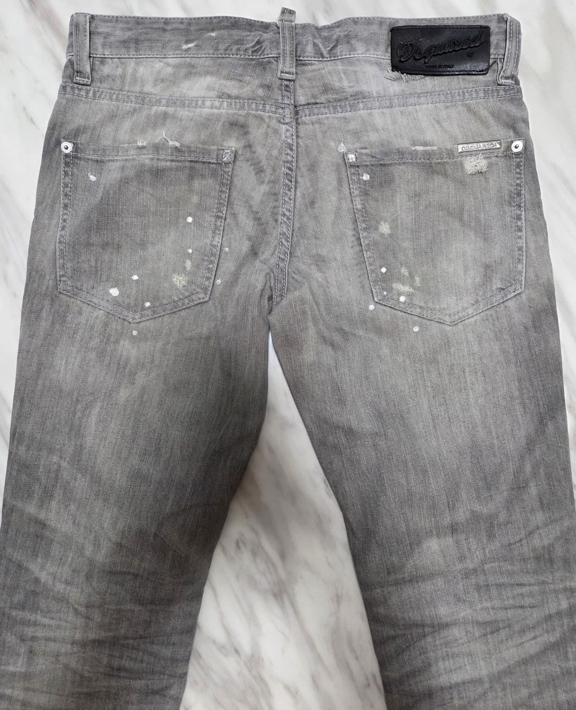 디스퀘어드 그레이 페인팅 슬림 데님팬츠 상품이미지4