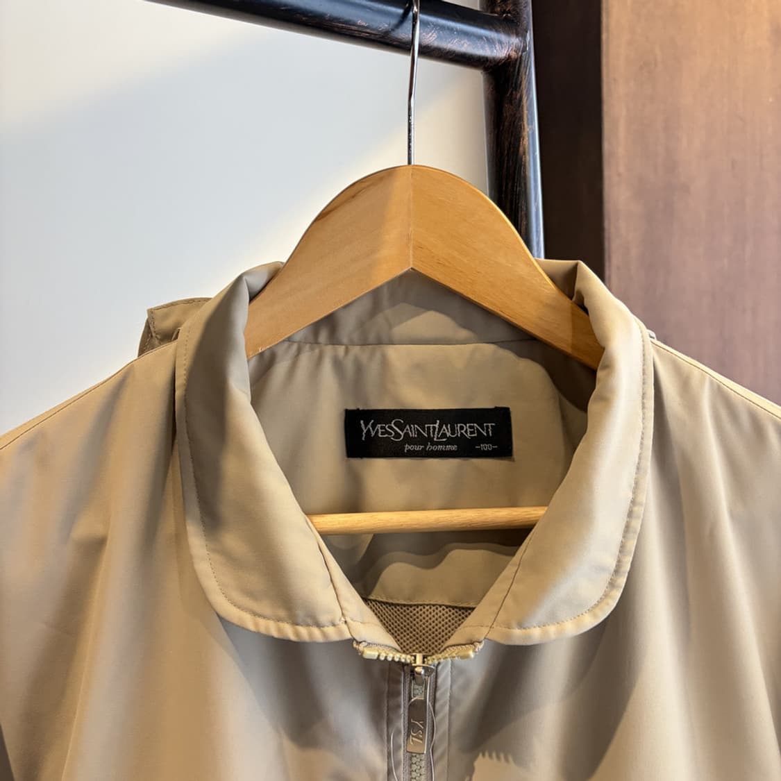 16352 - 입생로랑 베이지 폴리 후드 자켓 상품이미지5