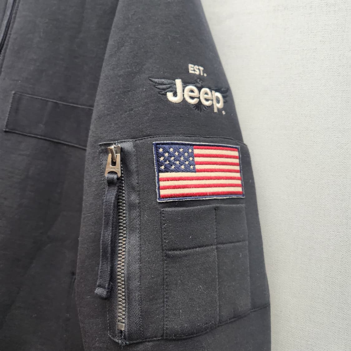 지프 JEEP 성조기 사이드포켓 후드집업 100(XL) 상품이미지3