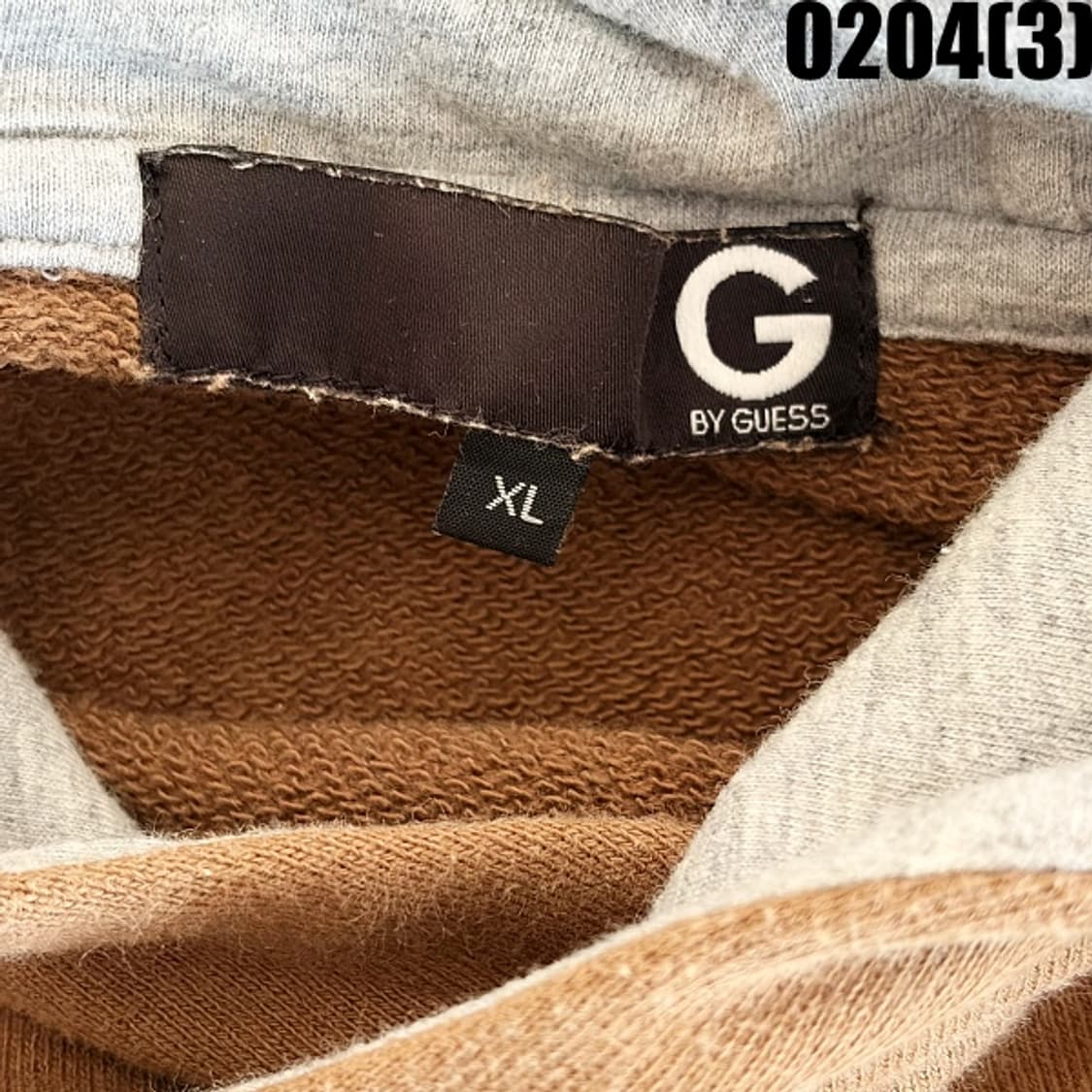 [XL] 게스G바이게스 브라운 빅로고 후드티 0204(3) 상품이미지4