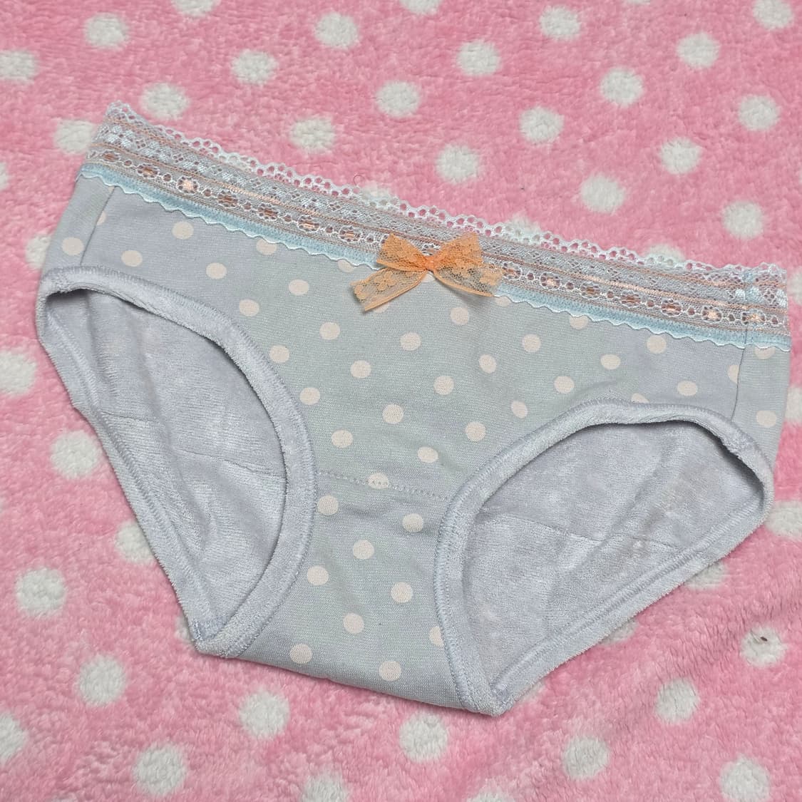 피치존 peach john 일본빈티지 솜사탕맛 도트 레이스 리본팬티 상품이미지1