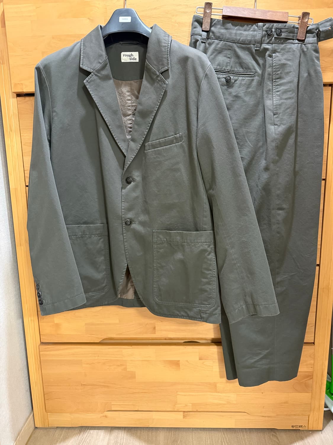 러프사이드 24ss 클럽자켓 상+하의 세트 차콜 상품이미지1