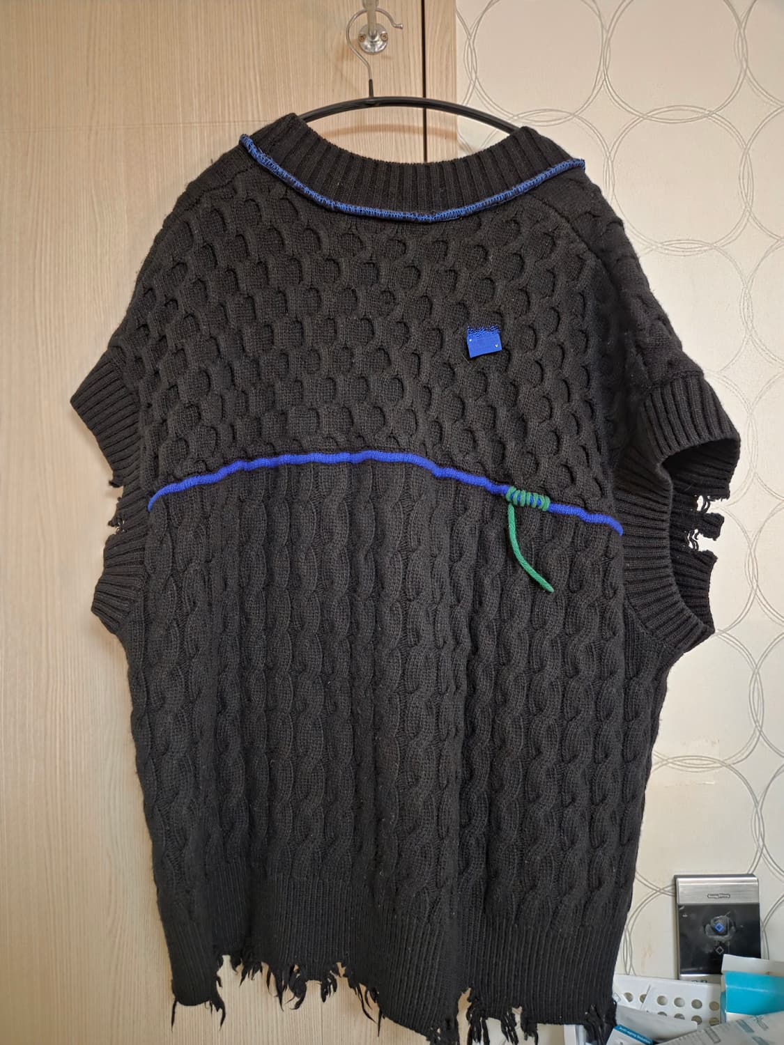 Zara x Ader Error Oversized Vest Black 상품이미지3