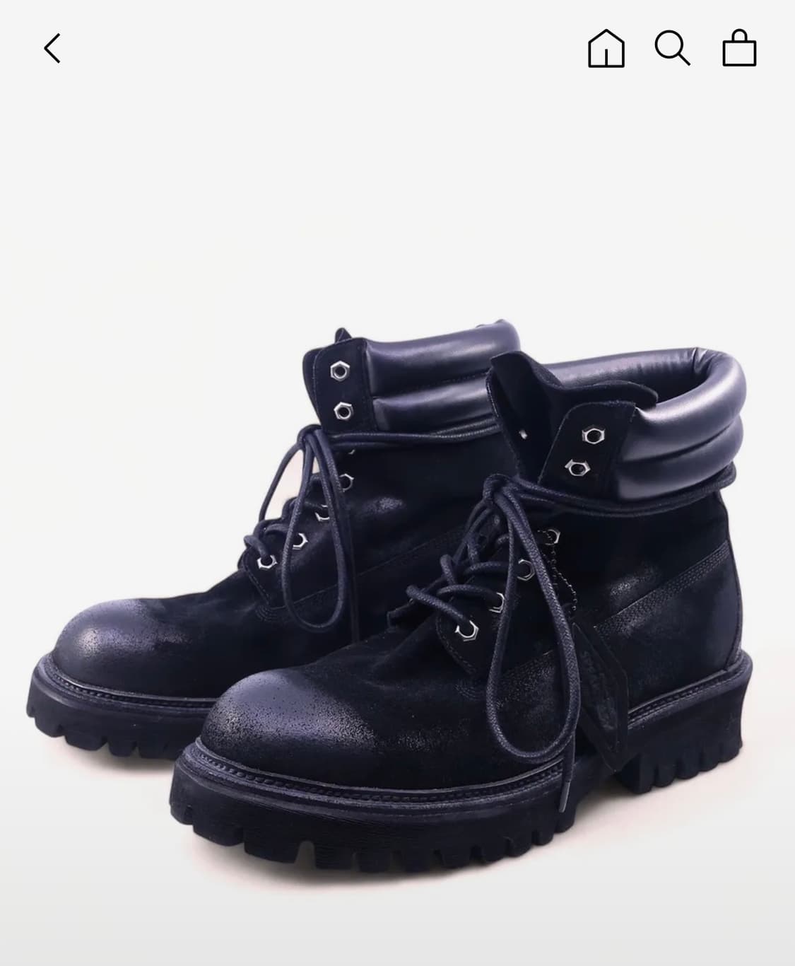 야세 코만도솔 블랙 부츠 상품이미지1