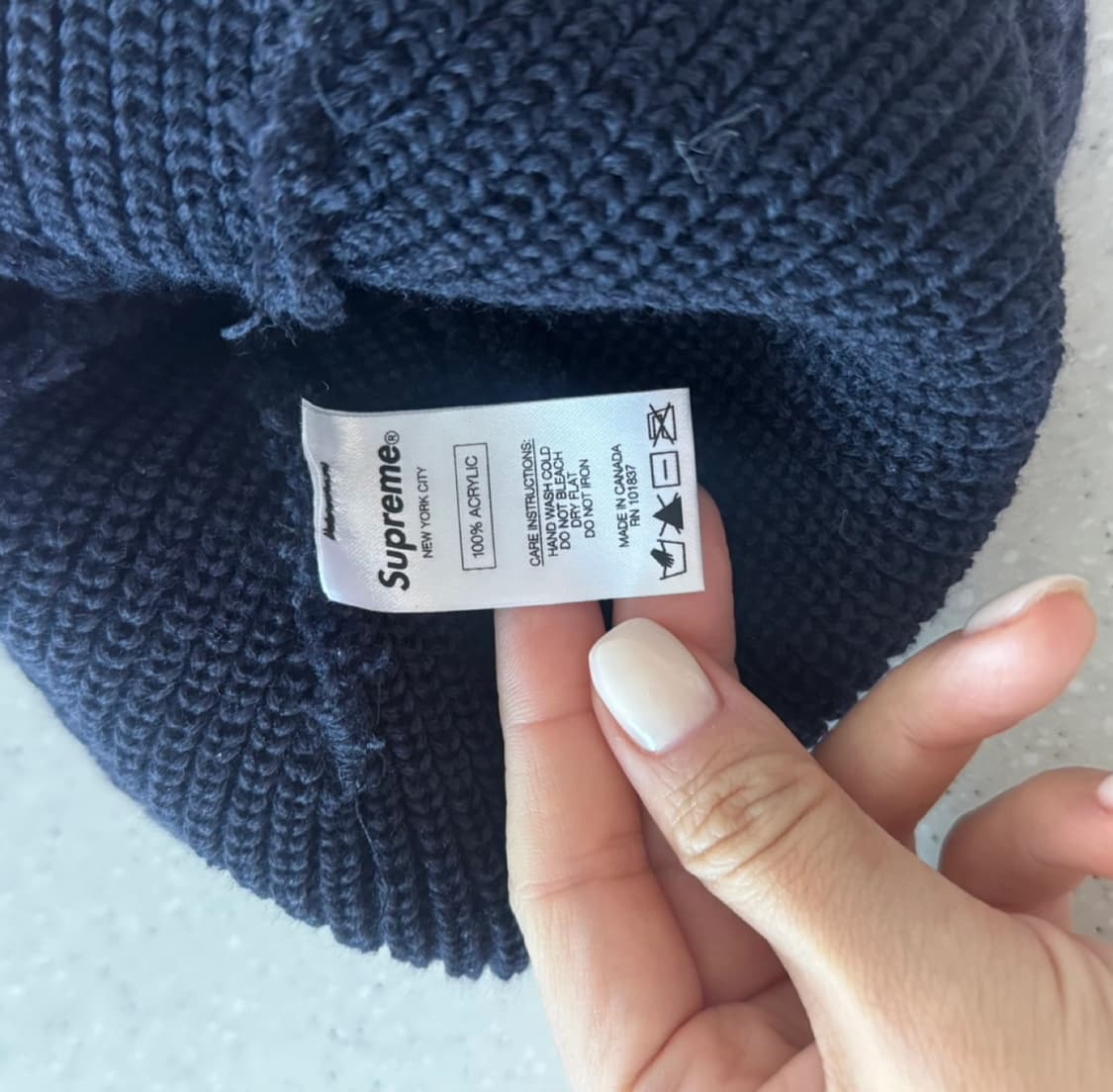 슈프림 비니 네이비 상품이미지2