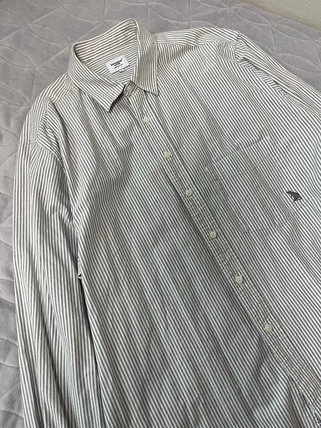 에스피오나지 옥스포드 스트라이프 셔츠 XL 상품이미지1