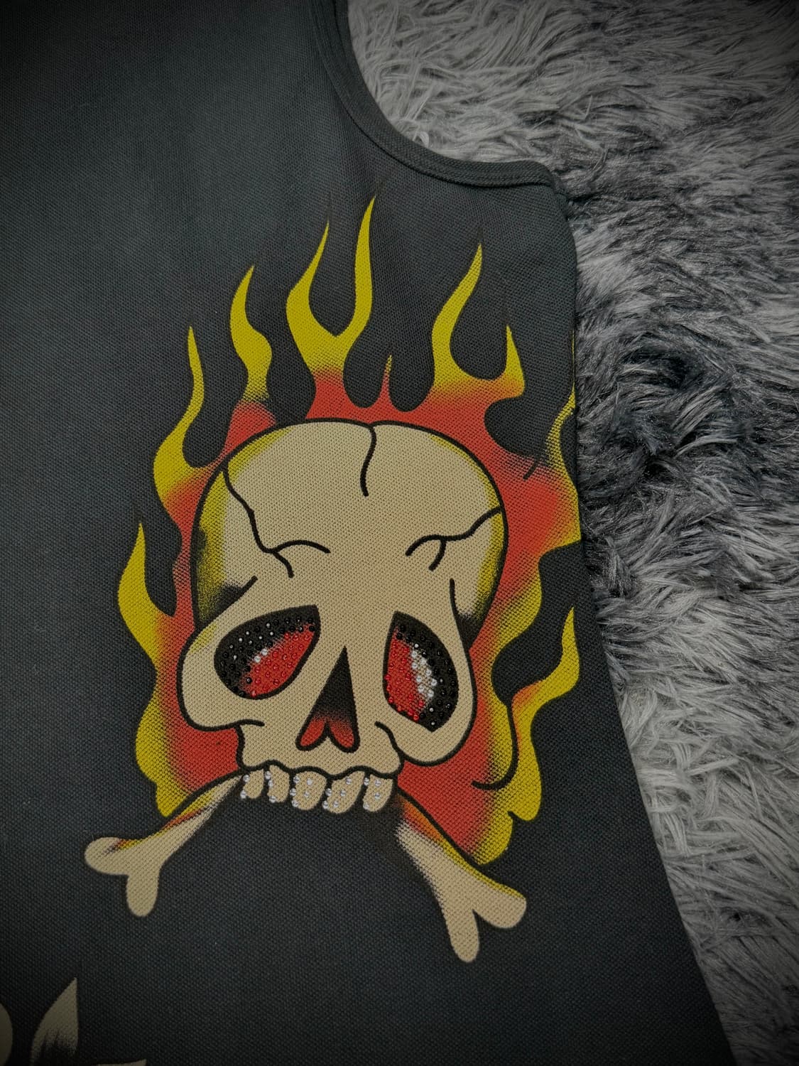 Ed Hardy 스컬 큐빅 블랙 슬리브리스 상품이미지9