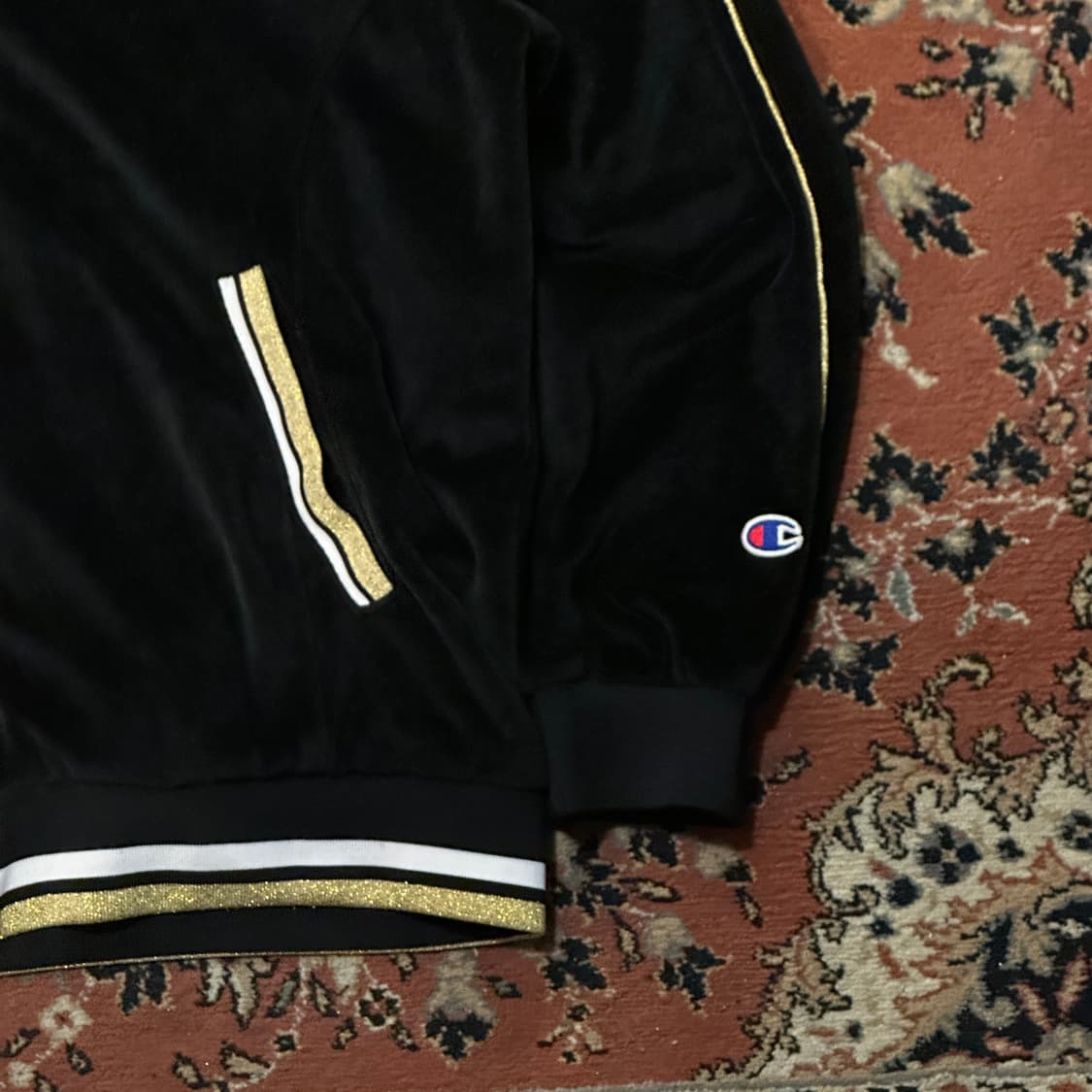 챔피온 벨루어 벨벳 y2k 트랙탑 져지 (XL)  상품이미지3