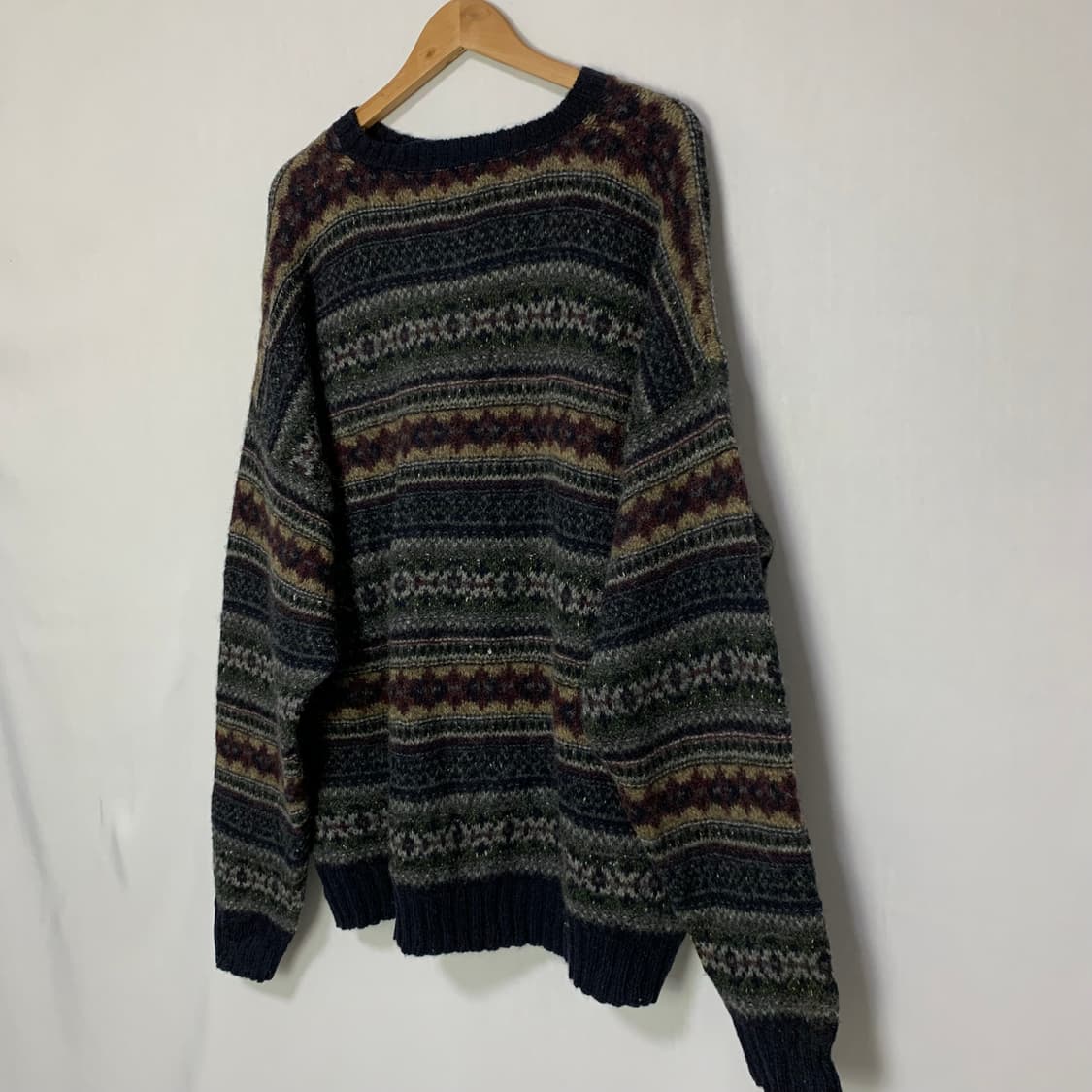 울리치 빈티지 패턴 긴팔 오버핏 니트 스웨터 남성 2XL 상품이미지5