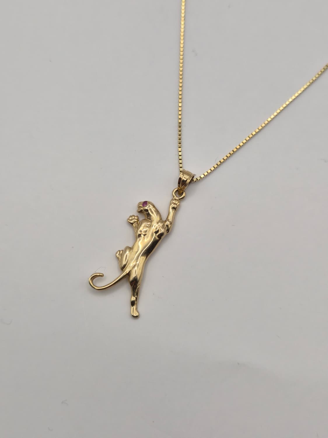 슈프림 정품 18aw 팬서 14k  팬던트 체인 목걸이 판매 상품이미지3