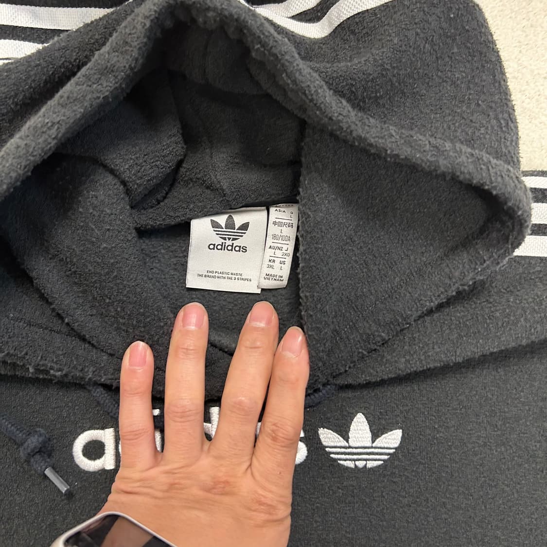 Adidas Black Boucle Hoodie  상품이미지6