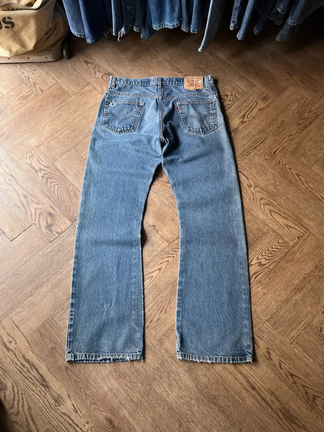 [36]00s 리바이스 USA 517 블랭크탭 페인티드 플레어핏 데님팬츠 상품이미지1