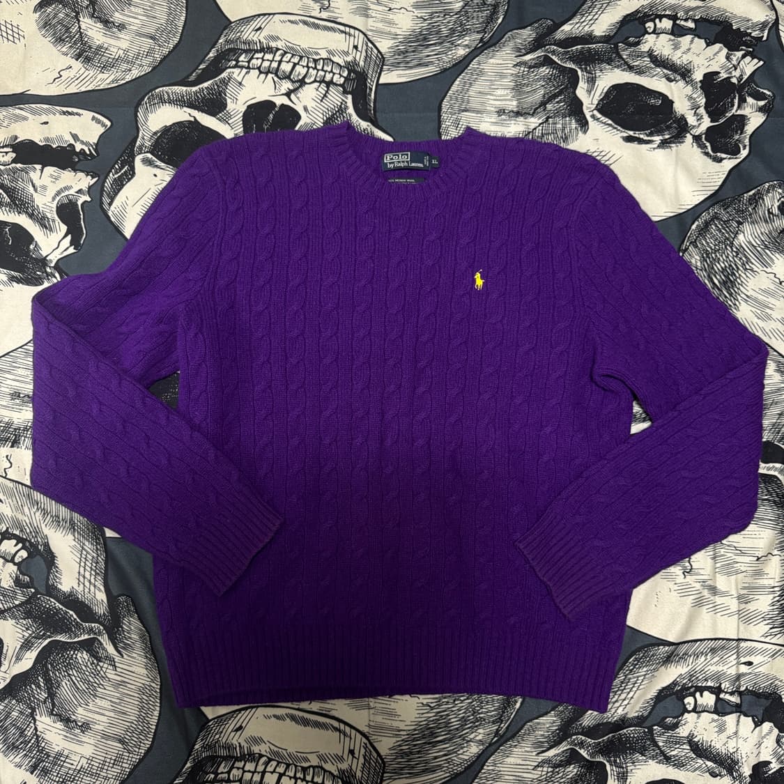 폴로 앙고라 메리노울 케이블니트 XL사이즈 상품이미지1