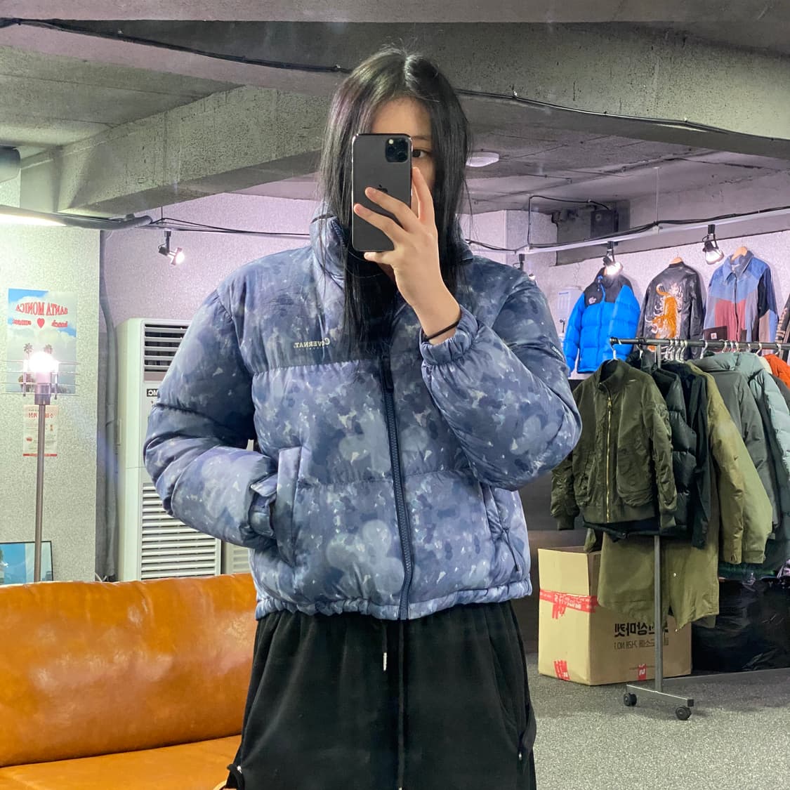 커버낫 RDS 플라워 다운 패딩 B3583 상품이미지1