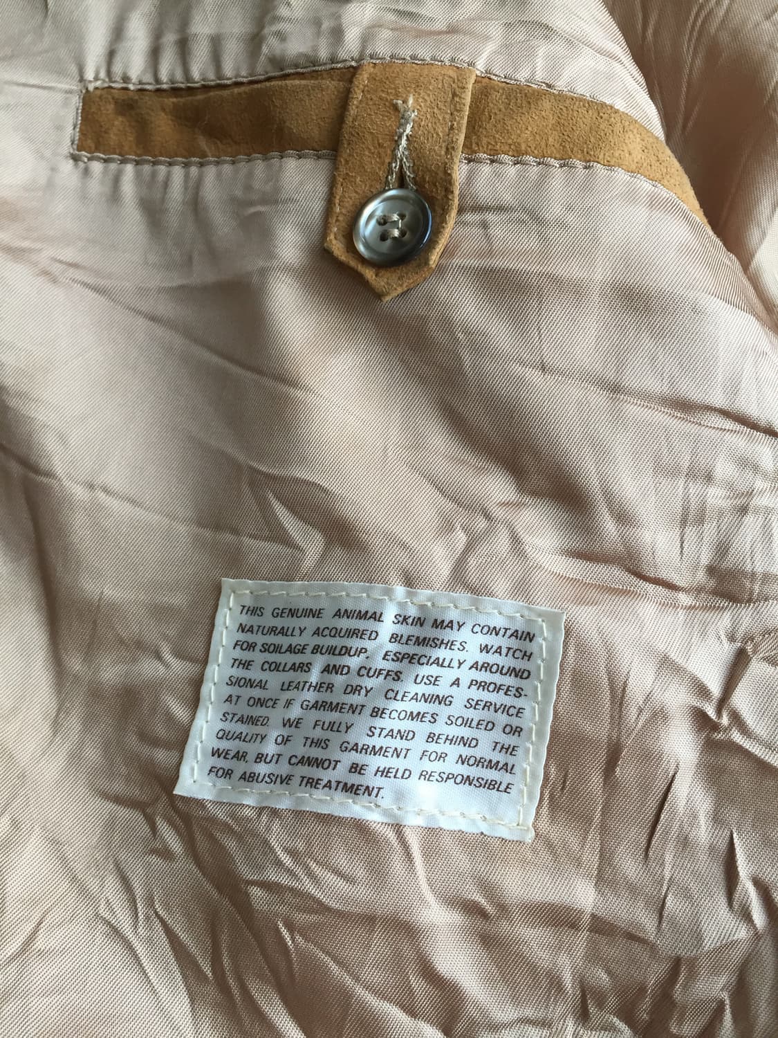 70‘s 카멜 디어스킨 레더자켓 상품이미지7
