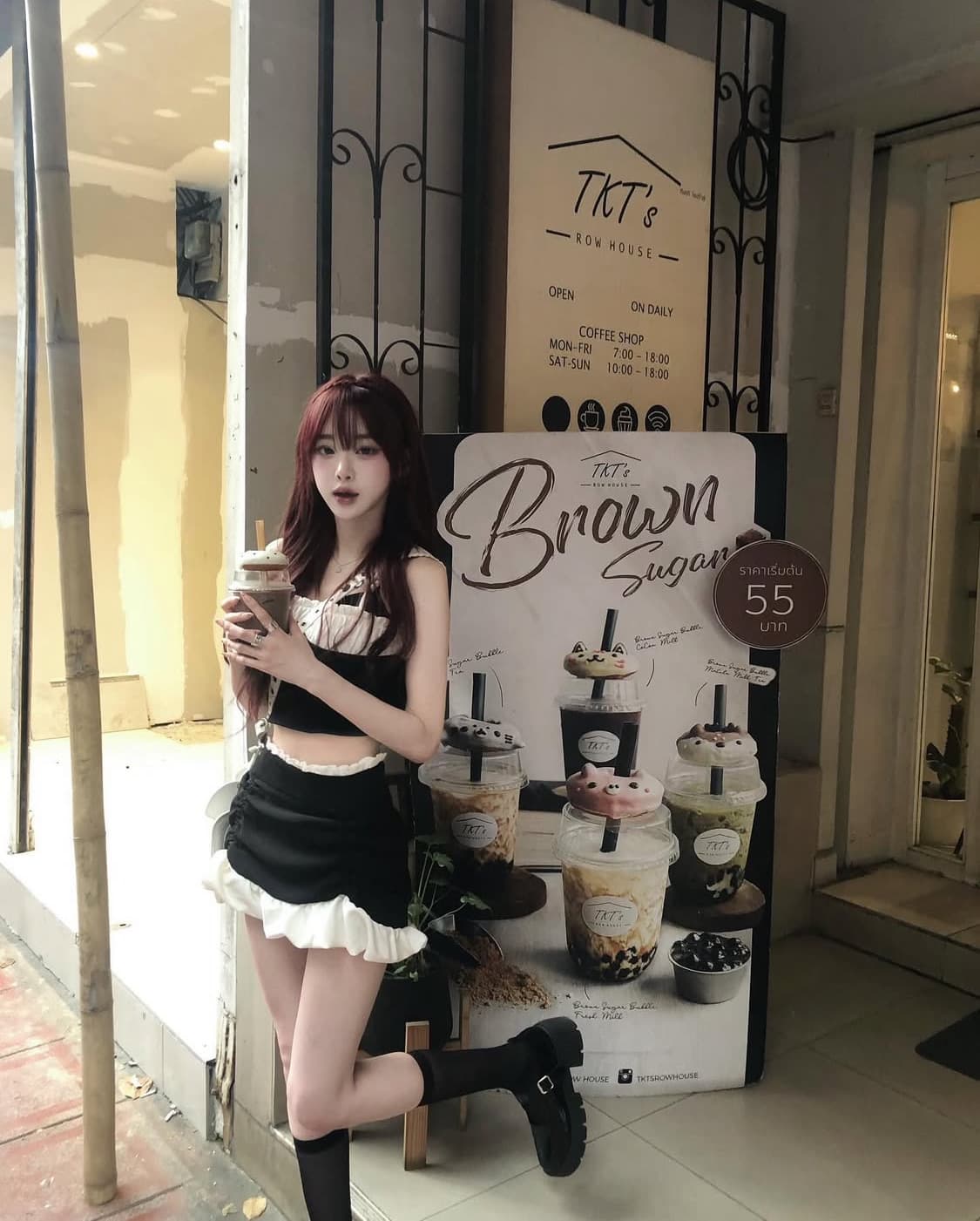 쓰리타임즈 버블링 탑 스커트 셋업 세트 s 상품이미지7