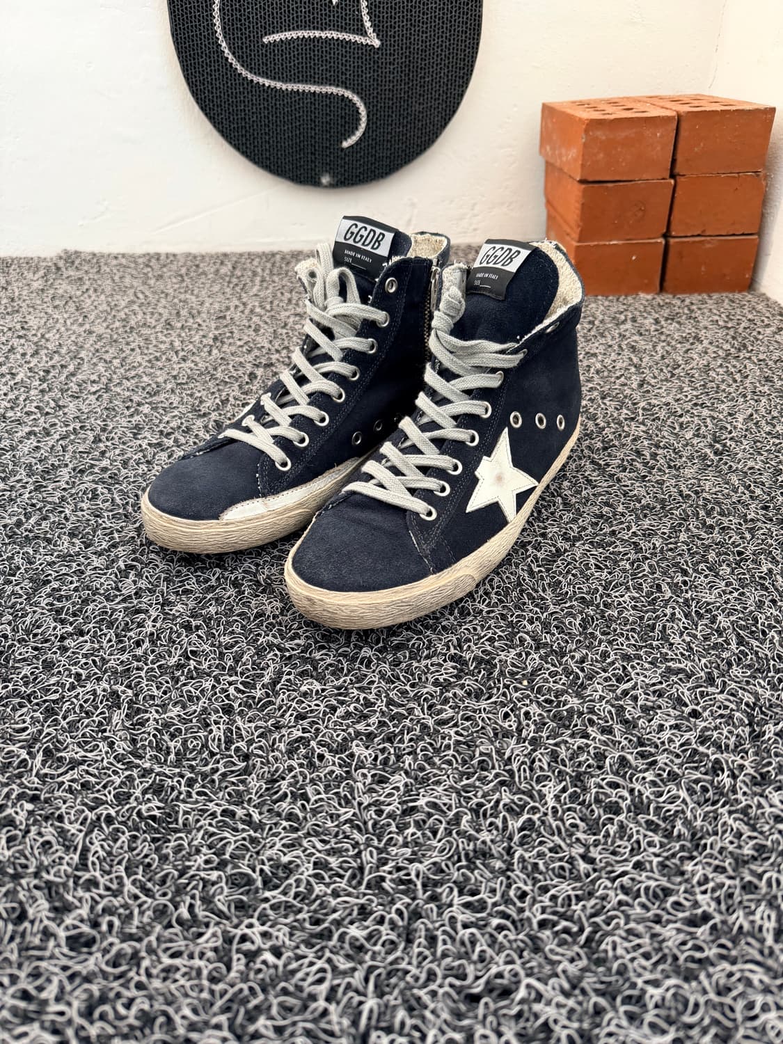 골든구스 Francy 네이비 하이탑 스니커즈 38/245 상품이미지4