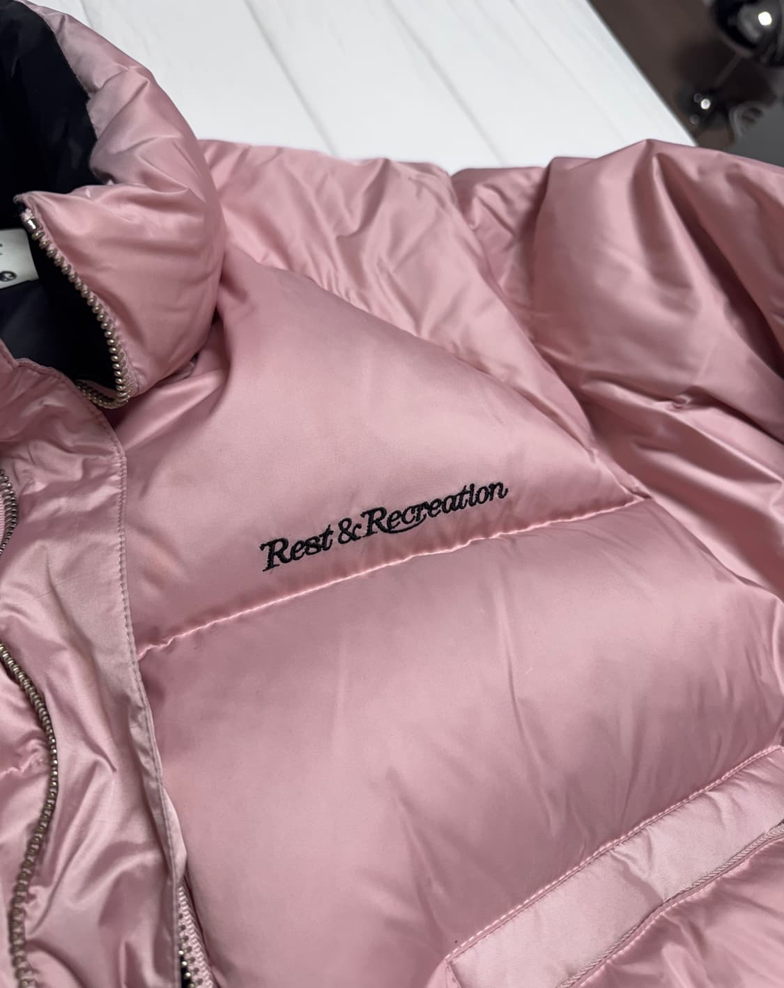 rest and recreation RR 다운 숏패딩 자켓 핑크 상품이미지3