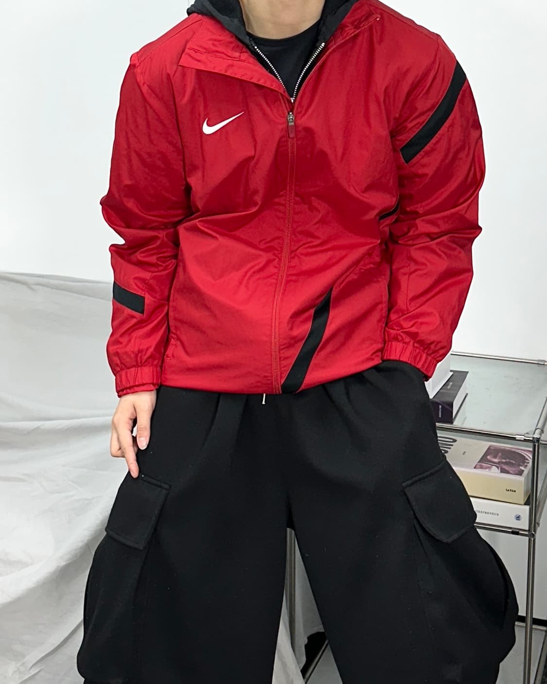 나이키 레드 블랙라인 바람막이 M 상품이미지2