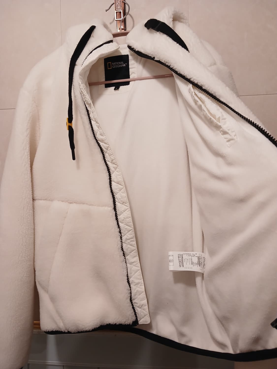 내셔널지오그래픽 정품 여성 뽀글이 후드집업 S 사이즈 상품이미지4