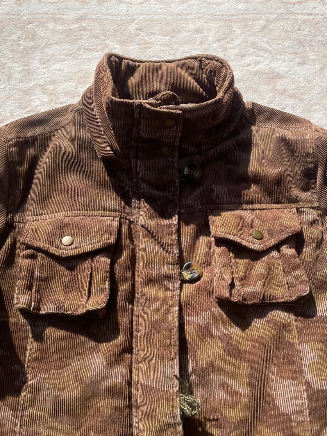 하와이안 코듀로이 브라운 카모 필드자켓 상품이미지1
