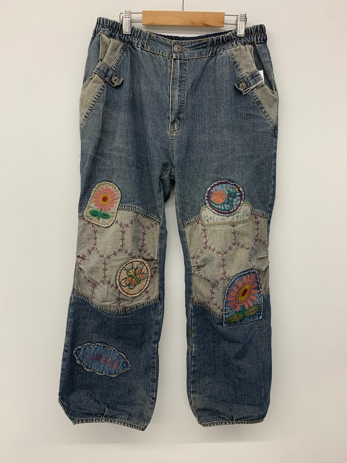 재패니즈 패치 데님 팬츠 상품이미지3