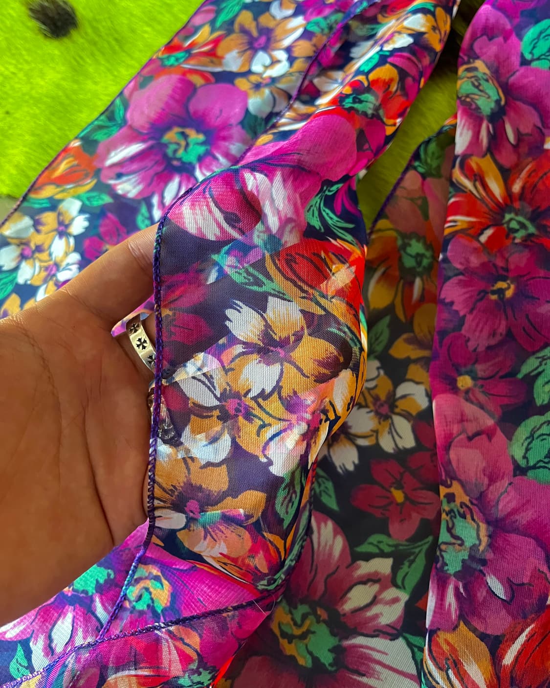 Japanese Vintage Floral Long Scarf 상품이미지5