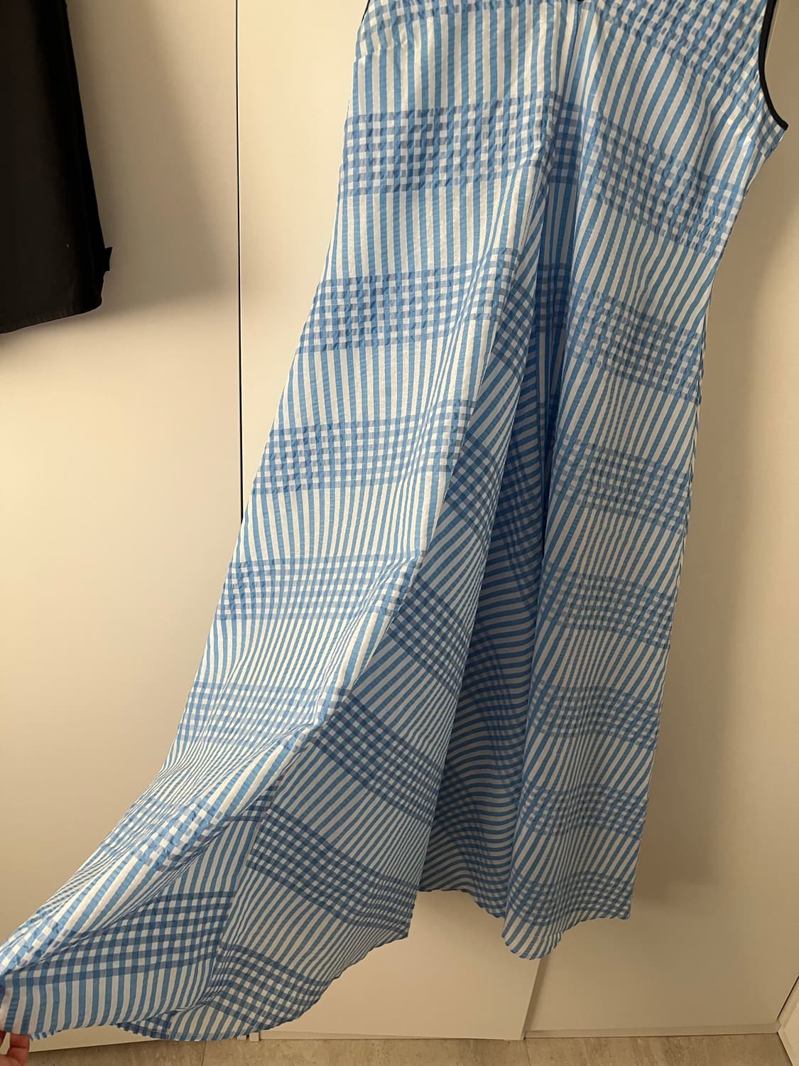 GANNI 시어서커 체크 맥시 드레스 상품이미지2