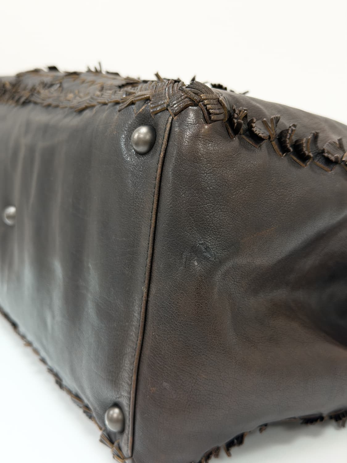 보테가베네타 다크브라운 라지 인트레치아토 숄더백 상품이미지6