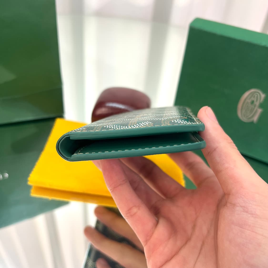 [새상품급/풀구성] 고야드 생피에르 카드지갑 그린 상품이미지4