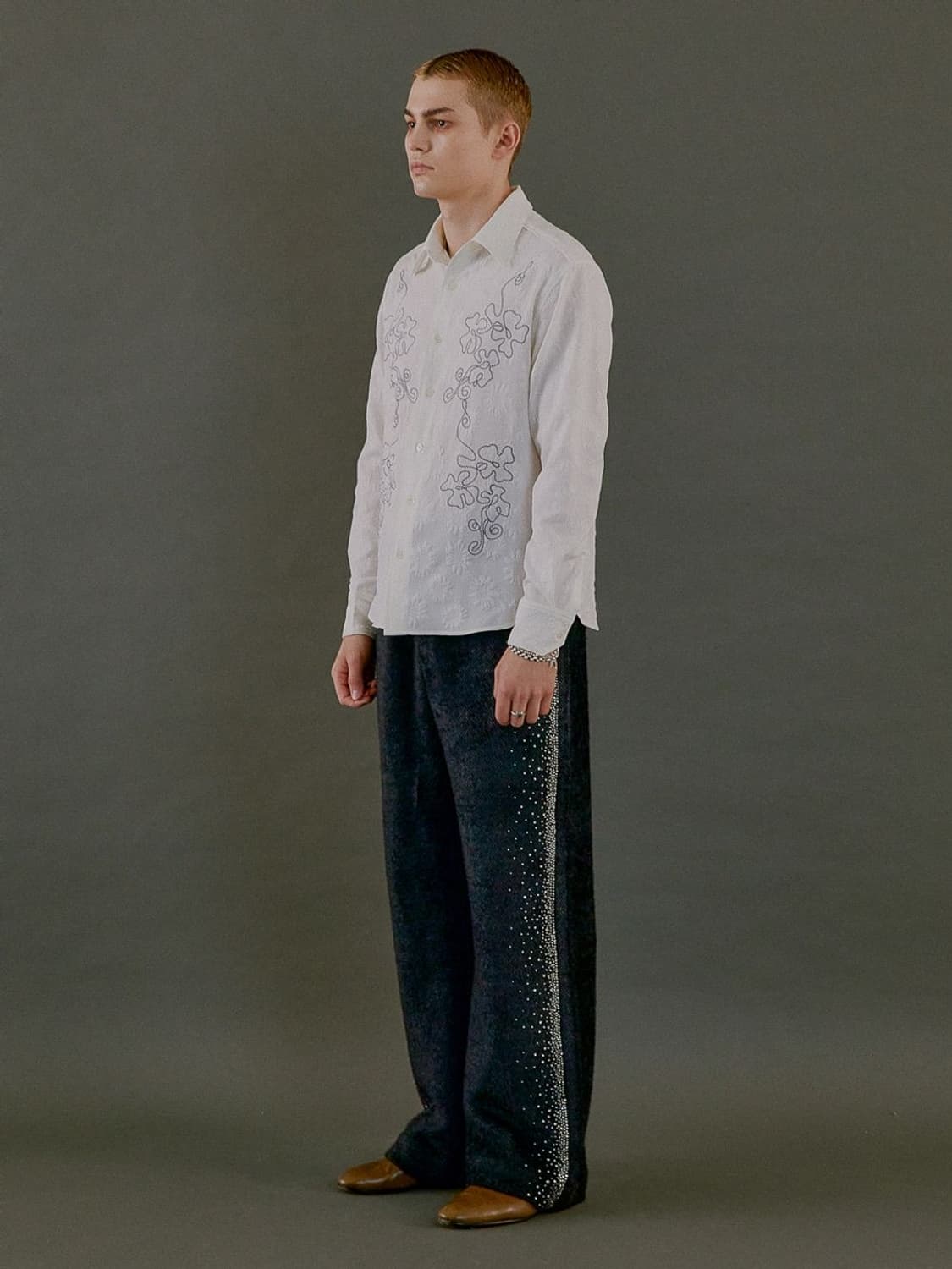 브루앙 미드센추리 히피셔츠 플라워 패턴 L 상품이미지1