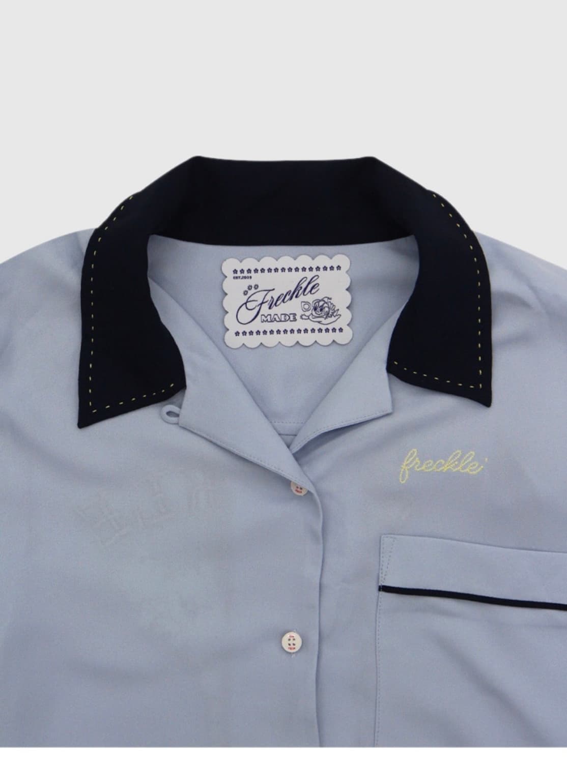 프레클 bowling shirt in blue 상품이미지2