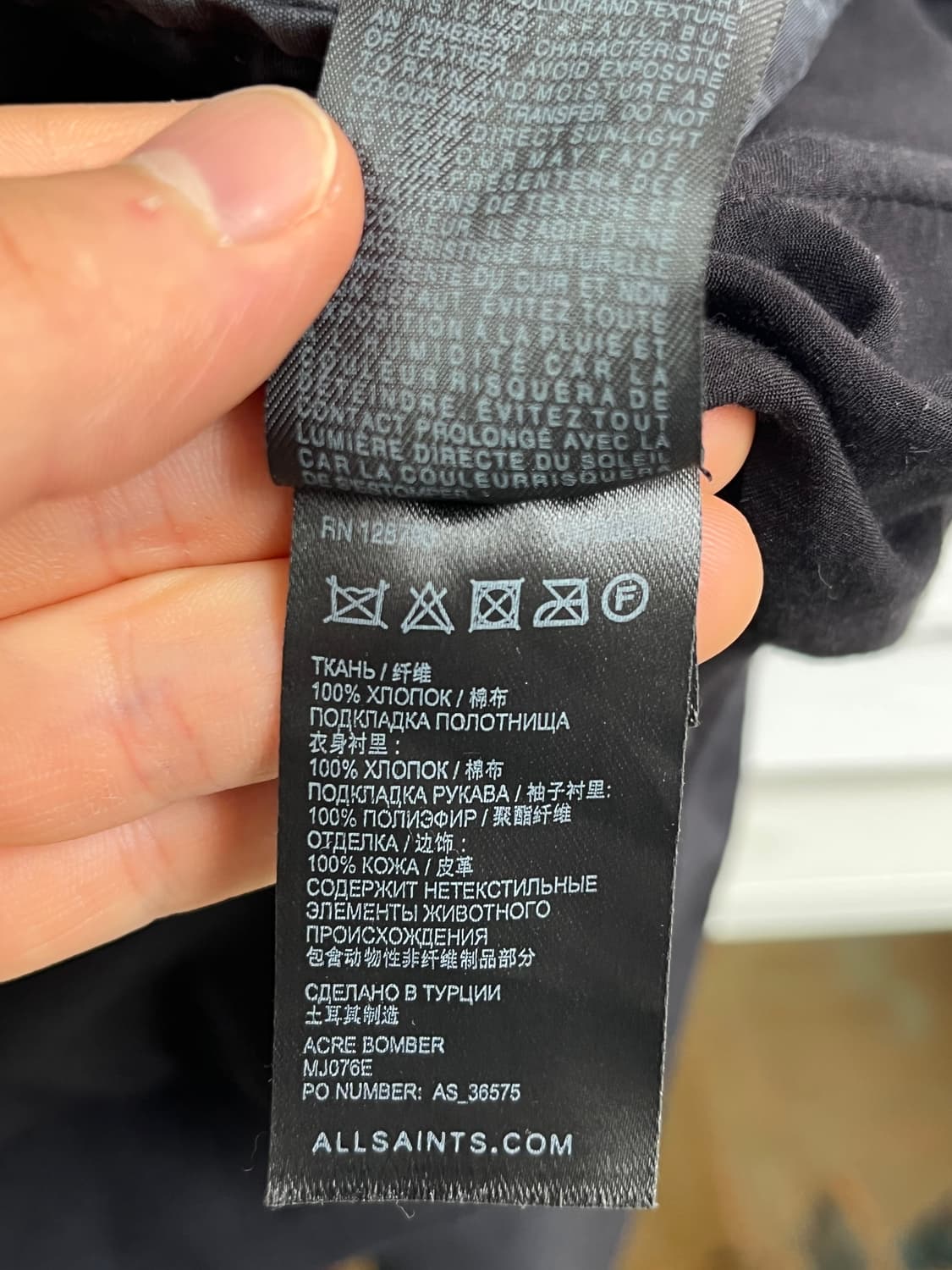 Allsaints 네이비 블루종 S 상품이미지4