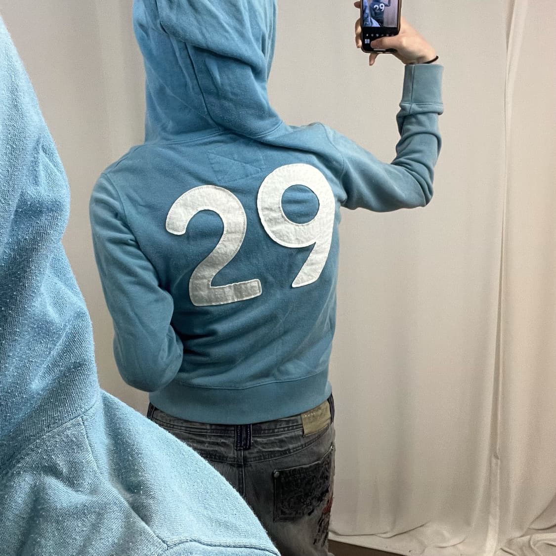 Hollister mint zip-up hoodie 상품이미지3