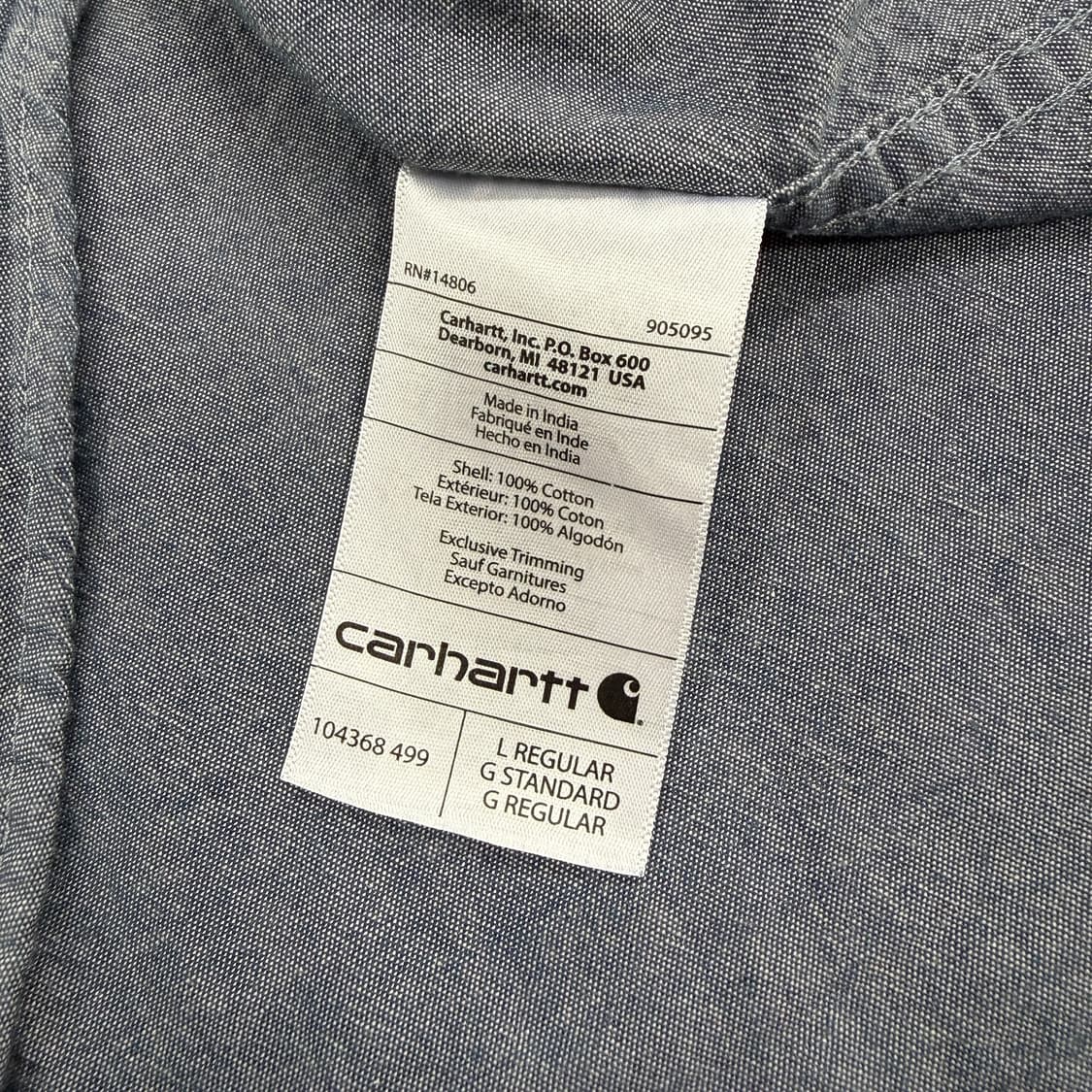 (L)칼하트 Carhartt 루즈핏 샴브레이 셔츠 상품이미지3